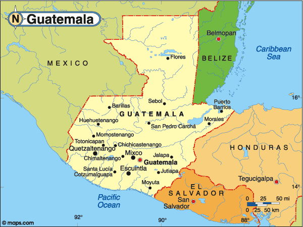 Límites geográficos de Guatemala