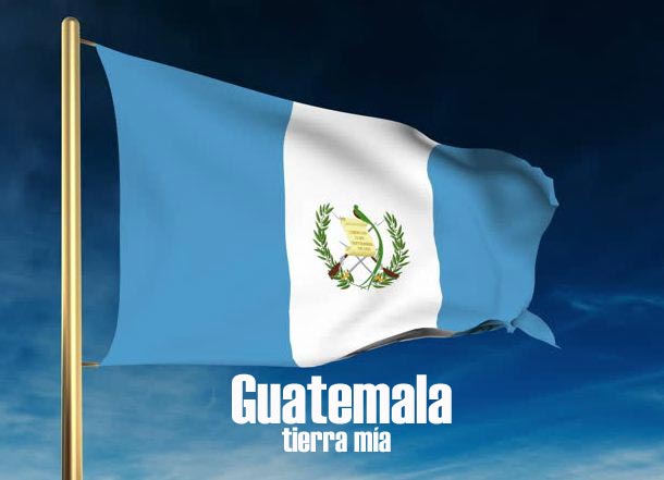 Bandera de Guatemala con frases - Guatemala mi país